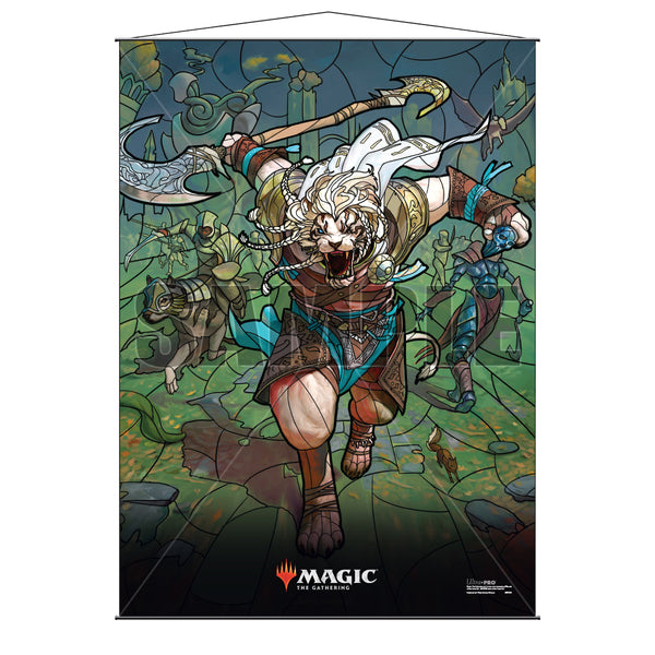 Ajani: Stained Glass Planeswalkers | Wall Scroll