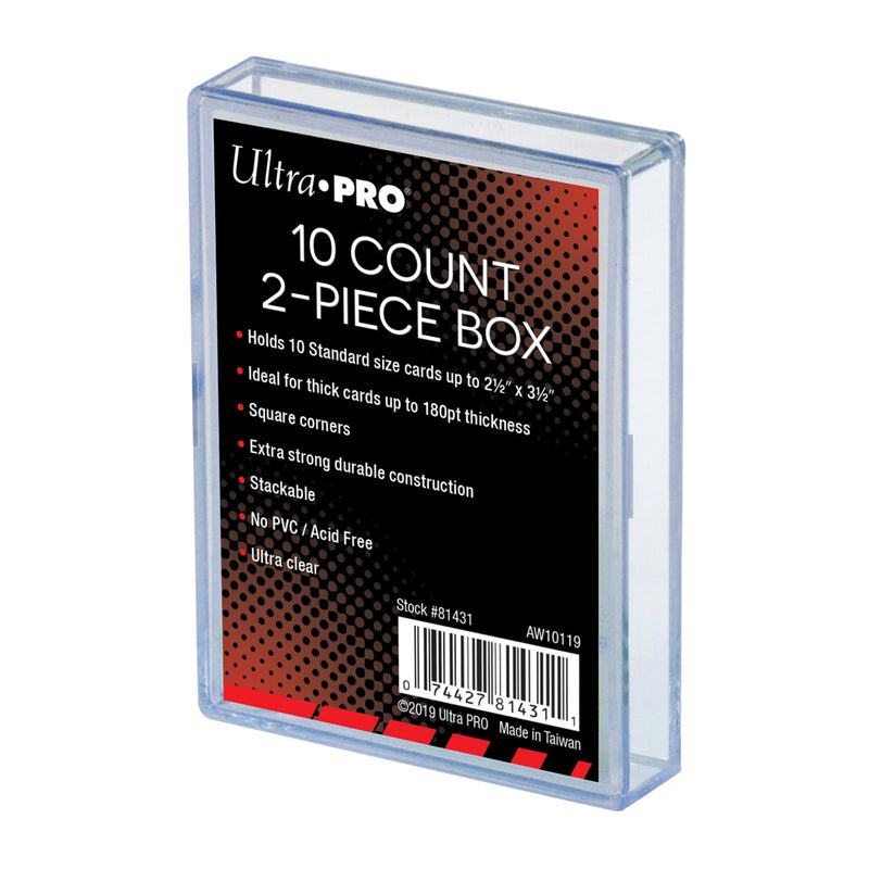 10 Count 2-Piece Box Clear Card Storage Box | Ultra Pro