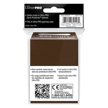Ultra Pro Deck Box Solid (Brown) - UK Ultra Pro Deck Box Solid (Brown) - UK