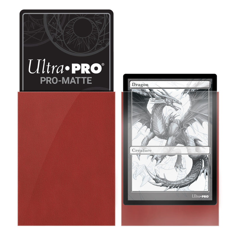 PRO-Matte Standard Deck Protector 50 (Red) | Ultra Pro