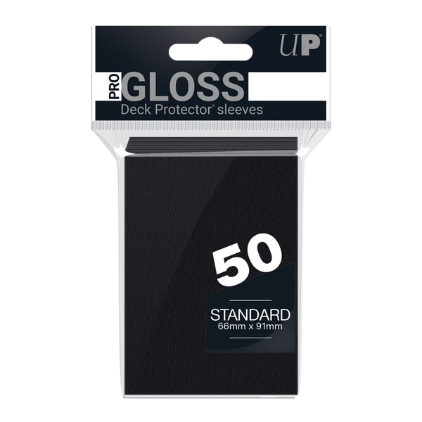PRO-Gloss Standard Deck Protector 50 (Black) | Ultra Pro