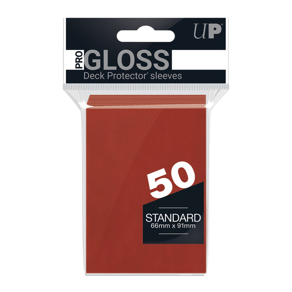 PRO-Gloss Standard Deck Protector 50 (Red) | Ultra Pro