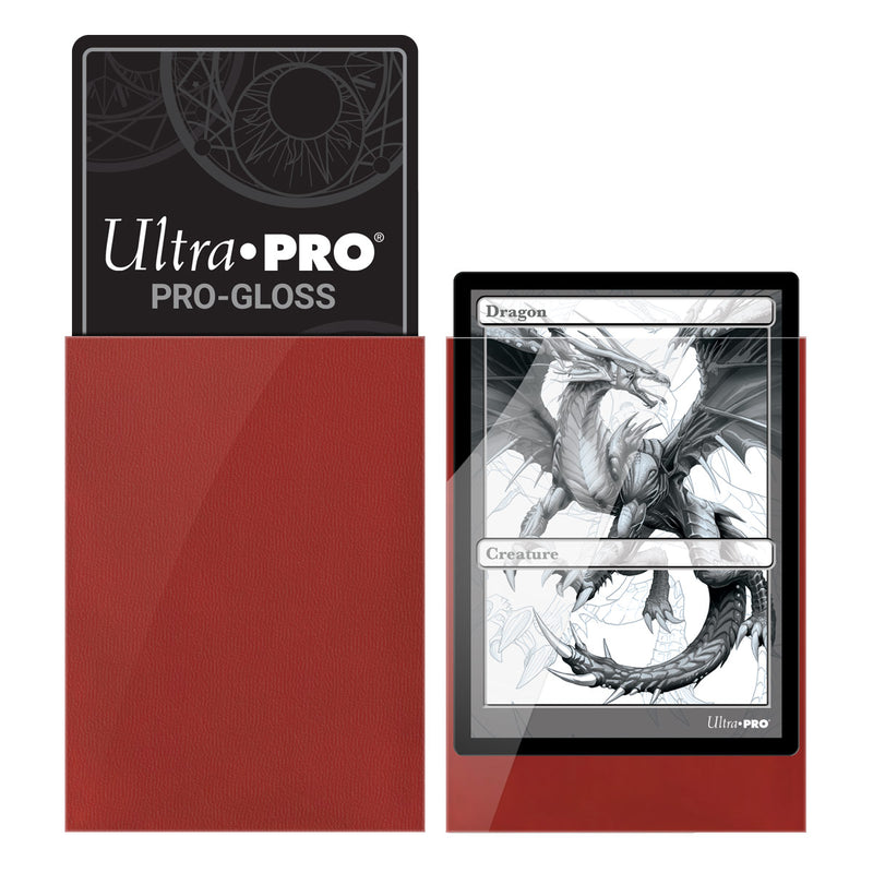 PRO-Gloss Standard Deck Protector 50 (Red) | Ultra Pro