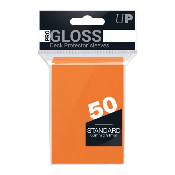 PRO-Gloss Standard Deck Protector 50 (Orange) | Ultra Pro