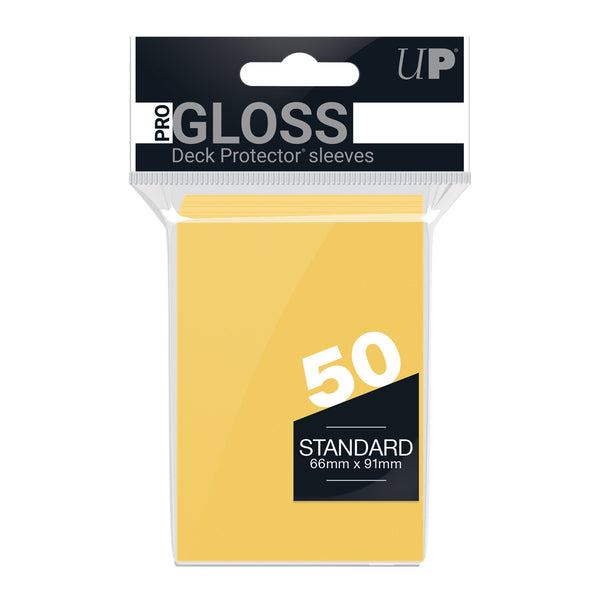PRO-Gloss Standard Deck Protector 50 (Yellow) | Ultra Pro