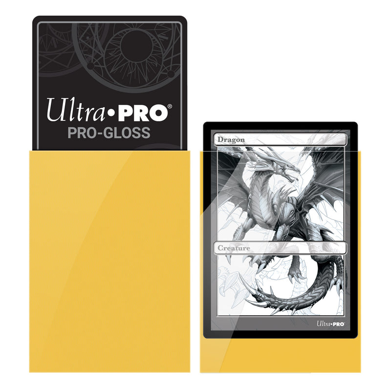 PRO-Gloss Standard Deck Protector 50 (Yellow) | Ultra Pro