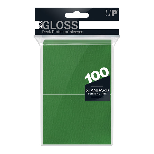 PRO-Gloss Standard Deck Protector 100 (Green) | Ultra Pro