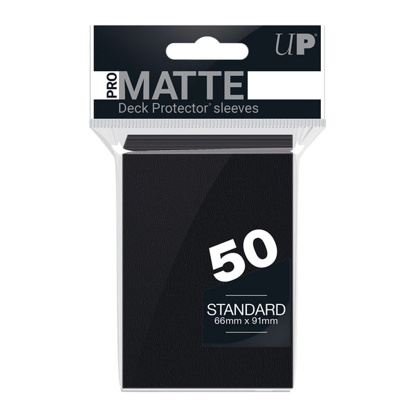 PRO-Matte Standard Deck Protector 50 (Black) | Ultra Pro