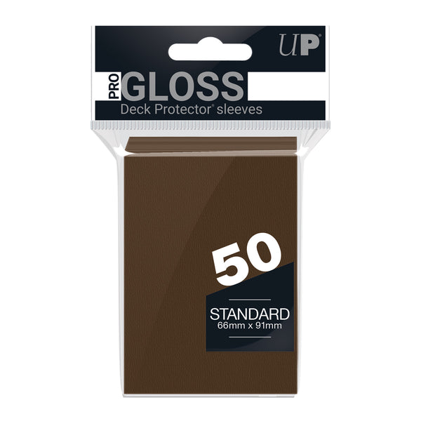 PRO-Gloss Standard Deck Protector 50 (Brown) | Ultra Pro