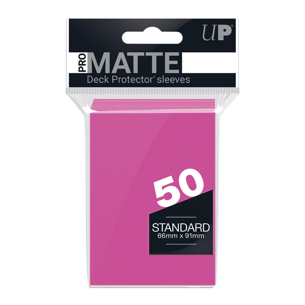 PRO-Matte Standard Deck Protector 50 (Bright Pink) | Ultra Pro