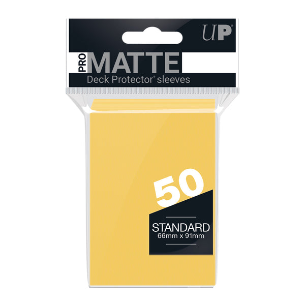 PRO-Matte Standard Deck Protector 50 (Yellow) | Ultra Pro