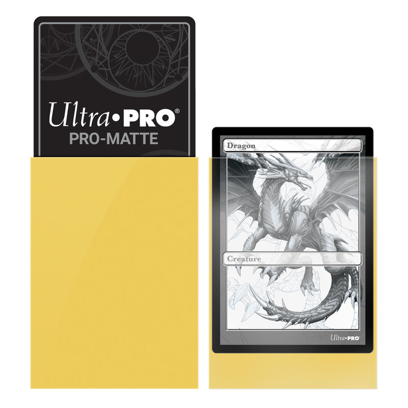 PRO-Matte Standard Deck Protector 50 (Yellow) | Ultra Pro