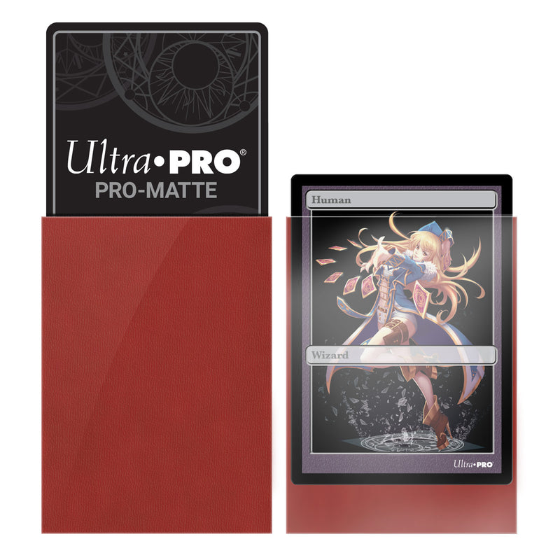 PRO-Matte Small Deck Protector 60 (Red) | Ultra Pro